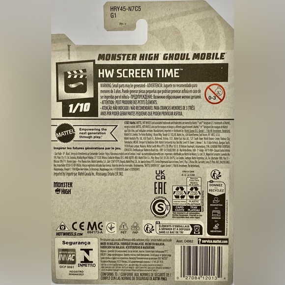 β
 π 4/$20 π NEW 2024 MHW 1/10 HW SCREEN TIME MONSTER HIGH GHOUL MOBILE #3/250 - Picture 2 of 3